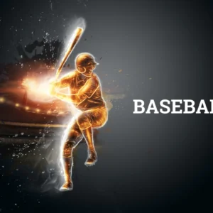 ToF Behang sport silhouette van honkbalspeler