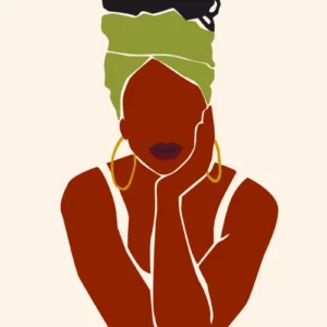 ToF Behang kunst abstracte Afrikaanse vrouw