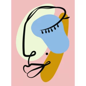 ToF Behang kunst abstract half gezicht