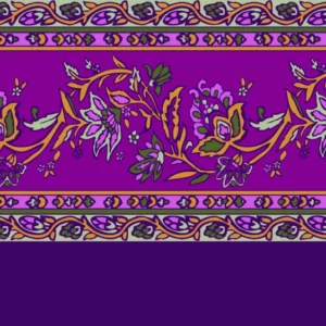 ToF Behang bohemian naadloze paisley gebloemde randstreep