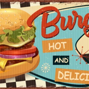 ToF Behang retro burgersbordje