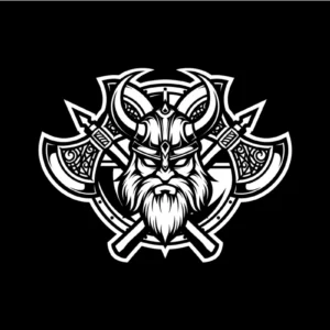 ToF Behang mensen Viking logo met krijger