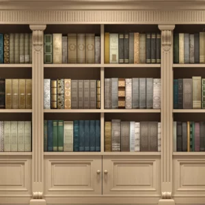 ToF Behang hout boekenkast klassiek