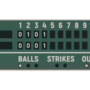 ToF Behang sport scorebord van honkbalwedstrijd