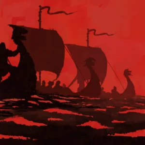 ToF Behang mensen Viking behang rood
