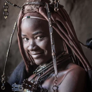 ToF Fotobehang cultuur portret van mooi meisje van Himba-stam, Namibië