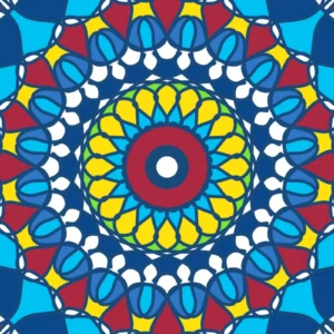 ToF Behang bohemian illustratie gekleurd patroon