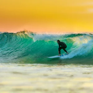 ToF Fotobehang sport zonsopgang surfen
