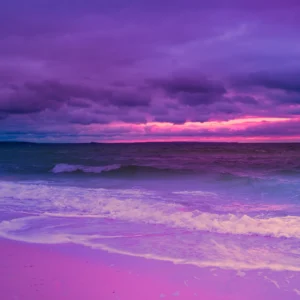 ToF Behang strand bij zonsondergang