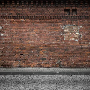 ToF Fotobehang oude stenen muur rood