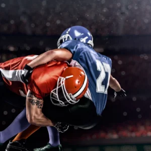 ToF Behang sport American football-speler in actie tijdens speeltijd