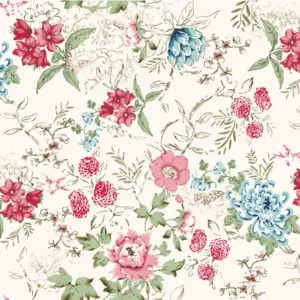 ToF Behang aquarelbloemen met lichte achtergrond
