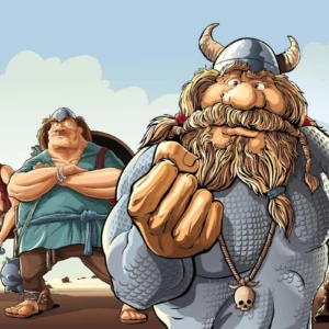 ToF Behang mensen getekende strip Vikingen