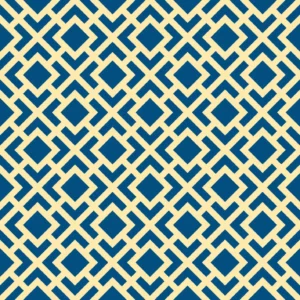 ToF Behang mooi geometrisch patroon in blauw en goud
