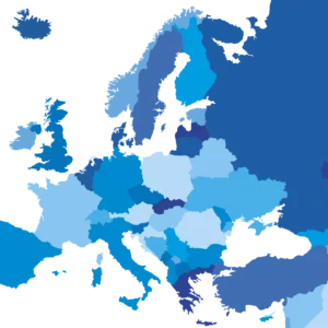 ToF Behang landkaart met Europese landen