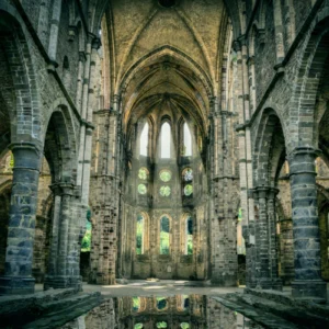 ToF Fotobehang oude verlaten kerk