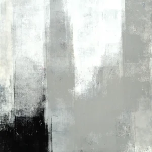 ToF Behang grijs wit en zwart abstract kunst schilderij