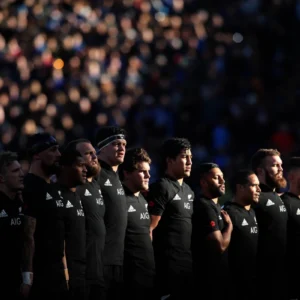 ToF Behang sport Nieuw-Zeelands rugbyteam tijdens volkslied