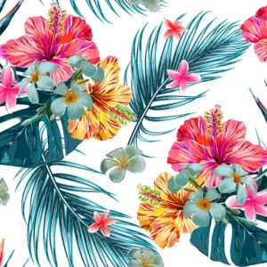 ToF Behang bloemen en bladeren