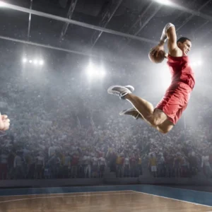 ToF Behang sport basketbalspeler maakt slam dunk