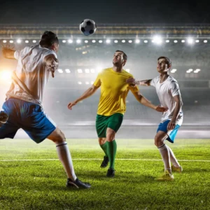 ToF Fotobehang voetbal spelers in duel om bal