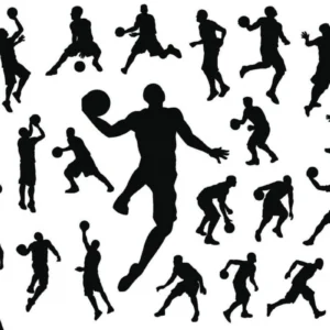 ToF Behang sport basketbal silhouetten