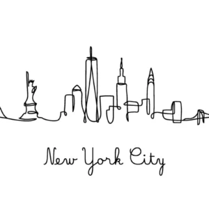 ToF Behang New York getekende skyline