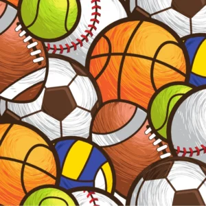 ToF Behang sport ballen verschillende soorten