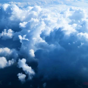 ToF Behang wolken blauw