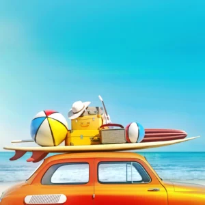 ToF Behang zomer vakantie auto