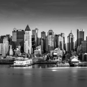 ToF Fotobehang zwart-wit skyline New York