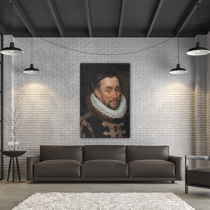 ToF Wanddecoratie kunst Portret van Willem I, Prins van Oranje, Adriaen Thomasz. Key