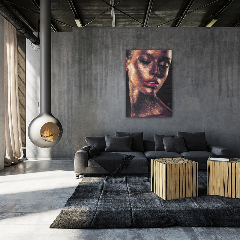ToF Wanddecoratie vrouw gouden schoonheid