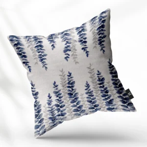 ToF Sierkussen Bloemen-Florals Indigo Bladerval