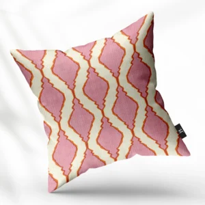 ToF Sierkussen Boho retro roze lijnen