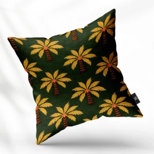 ToF Sierkussen Botanisch palmboom print donkergroen