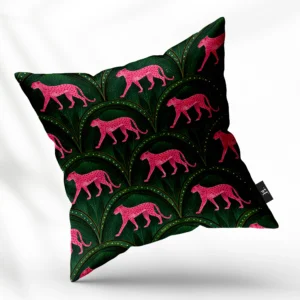 ToF Sierkussen dieren luipaard roze jungle art deco