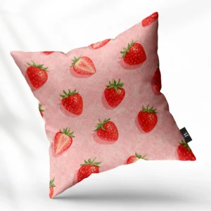 ToF Sierkussen fruit aardbeien roze zoet patroon