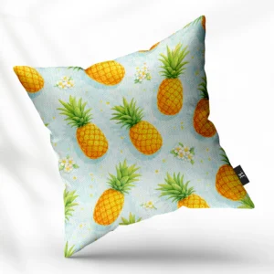 ToF Sierkussen fruit ananas tropisch lichtblauw zomer
