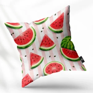 ToF Sierkussen fruit watermeloen zomer strepen roze