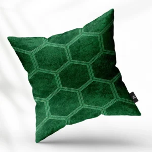 ToF Sierkussen Hotel Chique Hexagon Fluweel Groen