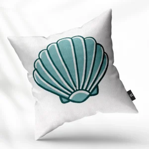ToF sierkussen maritiem schelp mint