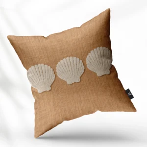ToF sierkussen maritiem schelpen beige
